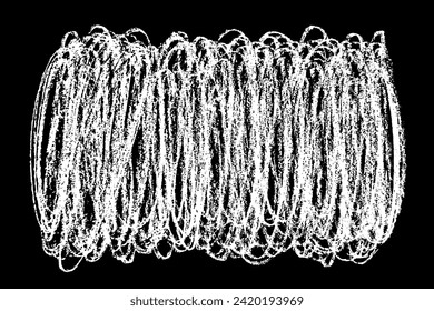 Chalk texture on black background. White brush stroke. Abstract backdrop. Hand drawn drawing. Vector illustration.