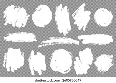 Chalk texture on a blackboard. Vector white brush stroke rectangles on transparent background. Markup spot ball banners. Vertical rectangular grand punk backgrounds. Japanese Chinese brush