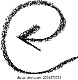 Chalk Texture Round Arrow Sign