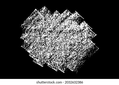 Schriftzeichen, handgezeichnet in Kreide auf schwarzem Hintergrund. Monochrome Färbeelemente. Digitales Bild. Vektorgrafik, Eps10.