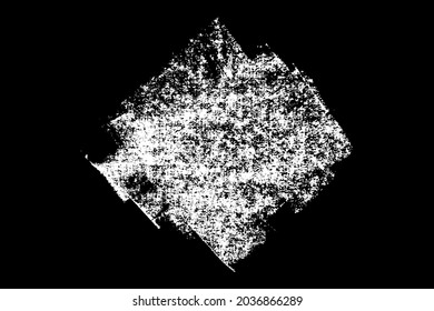 Chalk texture stroke with brush paint white on black background. Grunge abstract vector illustration with crayon pastel hand drawn sketch line horizontal vertical circular rough distressed design