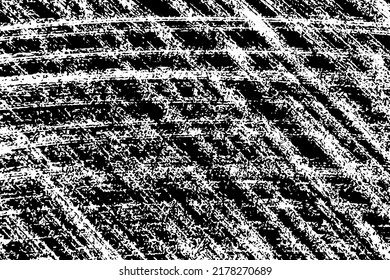 Chalk texture stroke with brush paint white on black background. Grunge abstract vector illustration with crayon pastel hand drawn sketch line horizontal vertical circular rough distressed design