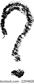 Signo de signo de interrogación texturizado de Chalk