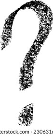Chalk Textured Question Mark Sign
