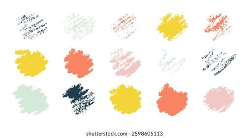 Chalk underlines and stroke line set. Crayon color hand drawn pencil doodles. Charcoal scribble strokes vector set