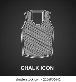 Chalk Undershirt icon isolated on black background.  Vector