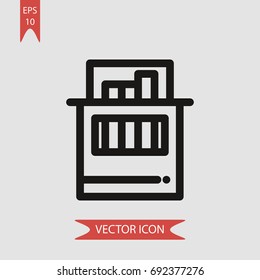Chalk vector icon, illustration symbol