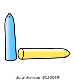 ilustración vectorial de tiza, aislada en fondo blanco, vista superior