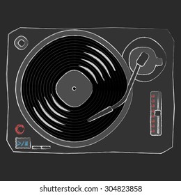 Chalk vinyl player