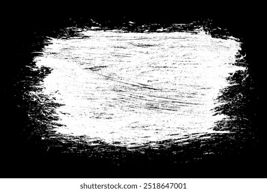 Scribble handgezeichnet in Kreide auf schwarzem Hintergrund. Einfarbiges Farbelement. Digitales Bild erstellt. Vektorgrafik, EPS 10.