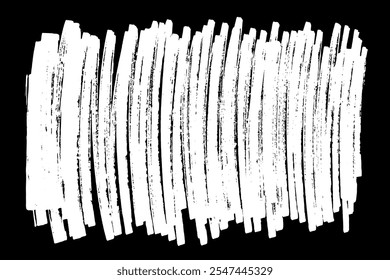 Scribble handgezeichnet in Kreide auf schwarzem Hintergrund. Einfarbiges Farbelement. Digitales Bild erstellt. Vektorgrafik, EPS 10.