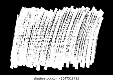 Garabato dibujado a mano en tiza sobre fondo negro. Elemento de tinción monocromo. Imagen generada digitalmente. Ilustración vectorial, Eps 10.
