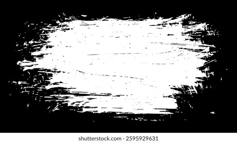 Chalk white texture on black background. Grunge texture background. Abstract vintage distressed design with rough, dirty, weathered, worn, scratched marks. Vector illustration, EPS 10.