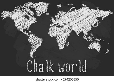 Chalk world map