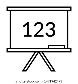 chalkboard in academy icon vector