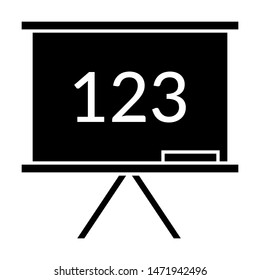 chalkboard in academy icon vector