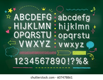 Chalkboard alphabet