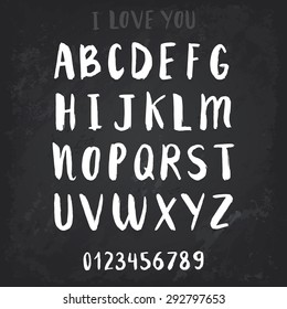 Chalkboard Alphabet. Vector illustration