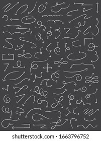 Chalkboard Arrow Flourish Set in a chalkboard style.