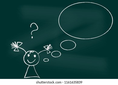 Chalkboard Back to School sketch. Vector illustration.