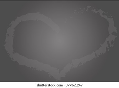 Chalkboard background with heart sign , vector illustration