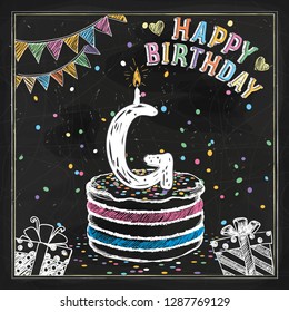 CHALKBOARD BIRTHDAY ALPHABET-G