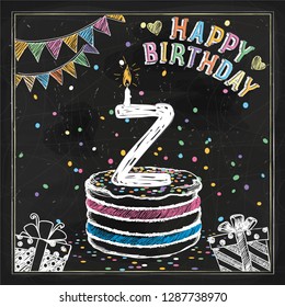 CHALKBOARD BIRTHDAY ALPHABET-Z