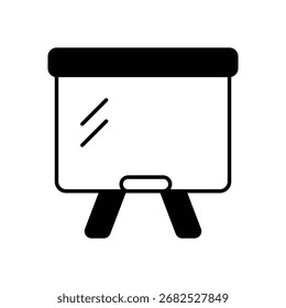 Chalkboard Black Glyph Vector Icon