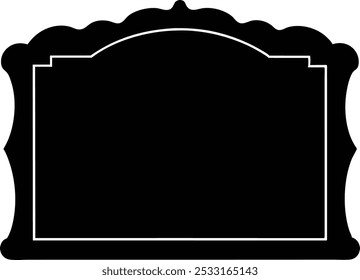 Chalkboard Black Silhouette Vector Design.