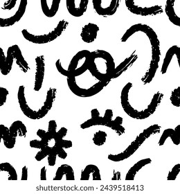 Chalkboard brush line seamless pattern