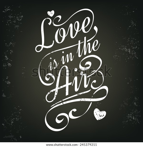 Chalkboard Card Concept Love Air Vector Stock Vector (Royalty Free ...