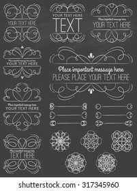 Chalkboard Curvy Frames & Design Elements