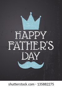 Chalkboard design greeting card for Father's day.