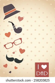Chalkboard design greeting card for Father's day