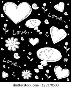 Chalkboard doodle background
