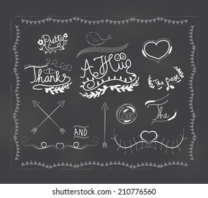 chalkboard doodle frame