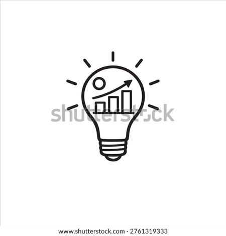 Chalkboard Drawing of Light Bulb with Business Strategy Icons