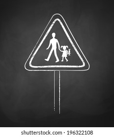 Chalkboard drawing. Vector illustration.