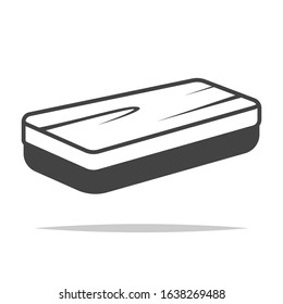 Chalkboard eraser icon transparent vector isolated
