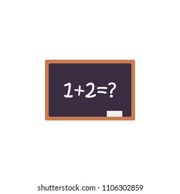 Chalkboard flat icon.Education board vector icon. School board illustration ,eps10