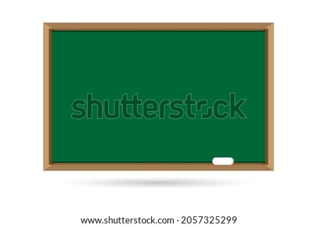 Chalkboard. Flat illustration of chalkboard used in schools. Vector illustration isolated on white background. EPS 10.