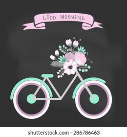 Chalkboard Floral Vector Background for patterns, wallpaper, wedding, birthday, invitation cards. Web, business template