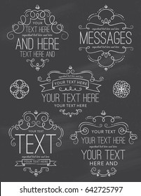 Chalkboard Flourish Frames and Labels Two