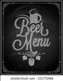 chalkboard - frame beer menu