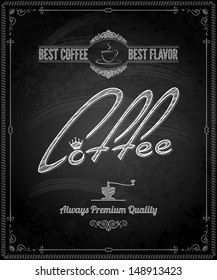 chalkboard - frame coffee menu