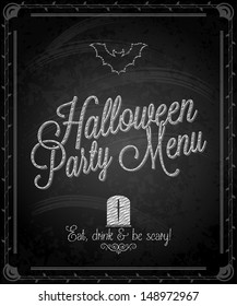 Chalkboard - Frame Halloween Menu