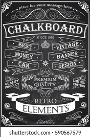 Chalkboard frames and elements