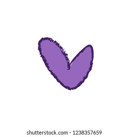 Chalkboard hand drawing of heart, vector illustration