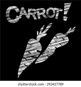 Chalkboard hand drawn menu vector carrots