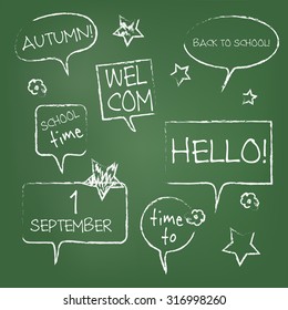 Chalkboard with hand write